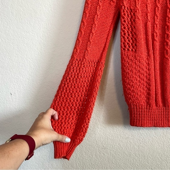 Anthropologie Guinevere Purl Wise Alpaca Wool Blend Balloon Sleeve Sweater Sz SM - Picture 4 of 9